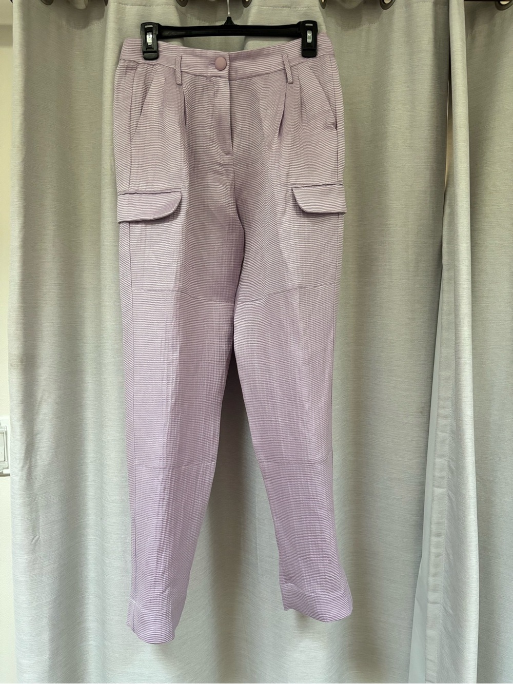 Emporio Armani Lavender Straight-Leg Cargo Pants